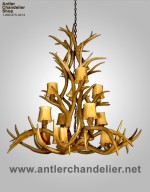 Real Antler Mule Deer Colorado Chandelier MDINVTCASC