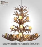 Reproduction Apache White-tail / Mule Deer Chandelier CRL-8XXL