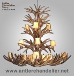 Reproduction Apache White-tail / Mule Deer Chandelier CRL-8XXL