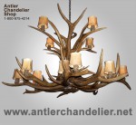 Real Antler Two-Tier Elk Chandelier ELKINVT-2