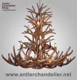 Reproduction Apache White-tail / Mule Deer Chandelier CRL-8XXL