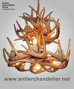 Reproduction Whitetail Two Tier Chandelier CRS-19