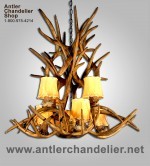 Reproduction Mule Deer Cascade Inverted Chandelier CRS-7